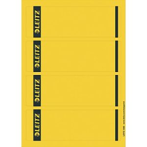 LEITZ® Rückenschilder kurz, PC-beschriftbar, Rückenbreite 80 mm, selbstklebend, 100 St., gelb