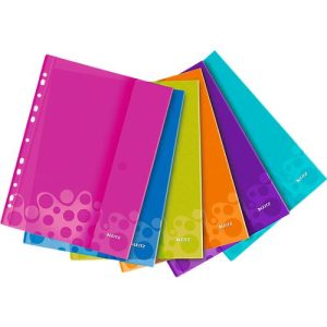 LEITZ® Wow Prospekthülle, DIN A4, mit Seitenklappe, 6 Stück LEITZ® Wow Prospekthülle, DIN A4, mit Seitenklappe, 6 Stück