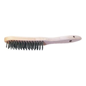 Lessmann Draht-Handbürste Stahldraht glatt 0,35 mm, Anzahl Besatzreihen: 4 Lessmann Draht-Handbürste Stahldraht glatt 0,35 mm, Anzahl Besatzreihen: 4