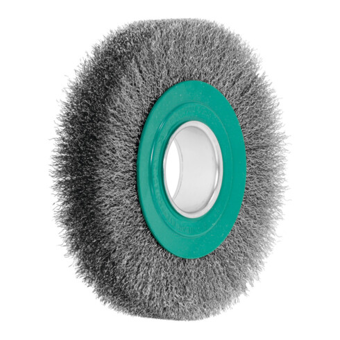 Lessmann Draht-Rundbürste (grün) INOX-Draht 0,30 mm, Bürsten-⌀xBesatzbreite: 178X32 mm