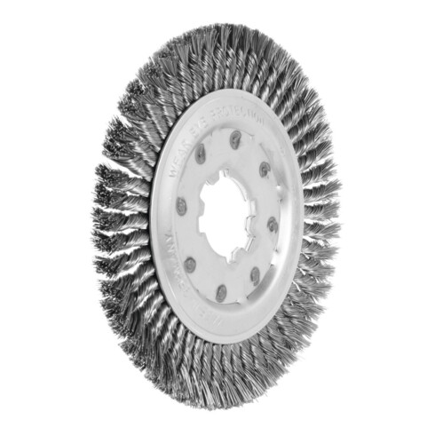 Lessmann Einreihige Rundbürste, gezopft Stahldraht 0,50 mm, Bürsten-⌀xBesatzbreite: 250X15 mm