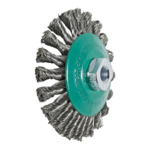 Lessmann Kegelbürste gekröpft INOX-Draht 0,50 mm, Bürsten-⌀xGewinde: 115XM14 mm Lessmann Kegelbürste gekröpft INOX-Draht 0,50 mm, Bürsten-⌀xGewinde: 115XM14 mm