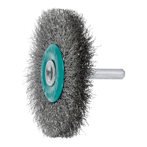 Lessmann Schaft-Rundbürste INOX-Draht 0,20 mm, Bürsten-⌀xBesatzbreite: 70X10 mm