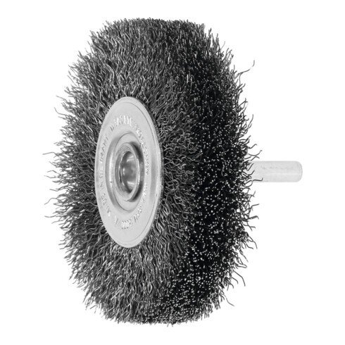 Lessmann Schaft-Rundbürste Stahldraht 0,30 mm, Bürsten-⌀xBesatzbreite: 80X18 mm