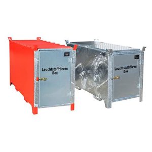 Leuchtstoffröhrenbox BAUER SL 150, Stahlblech, unterfahrbar, abschließbar, Tür verzinkt, B 1700 x T 770 x H 1125 mm, orange Leuchtstoffröhrenbox BAUER SL 150, Stahlblech, unterfahrbar, abschließbar, Tür verzinkt, B 1700 x T 770 x H 1125 mm, orange