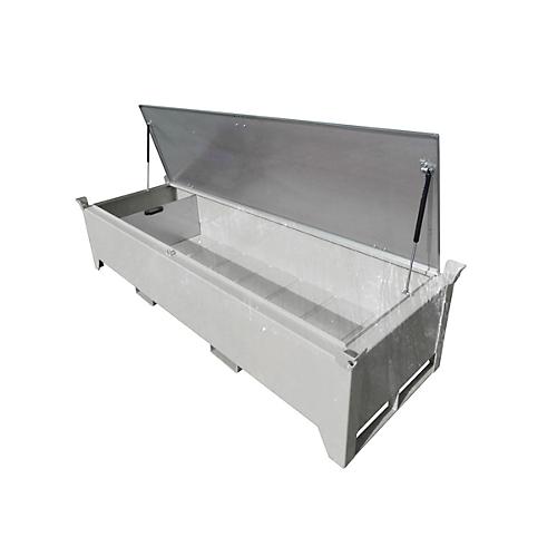 Leuchtstoffröhrenbox BAUER SL-N 220, Stahlblech, unterfahrbar, Deckel verzinkt, herausnehmbare Trennwand, B 2300 x T 800 x H 530 mm, verzinkt