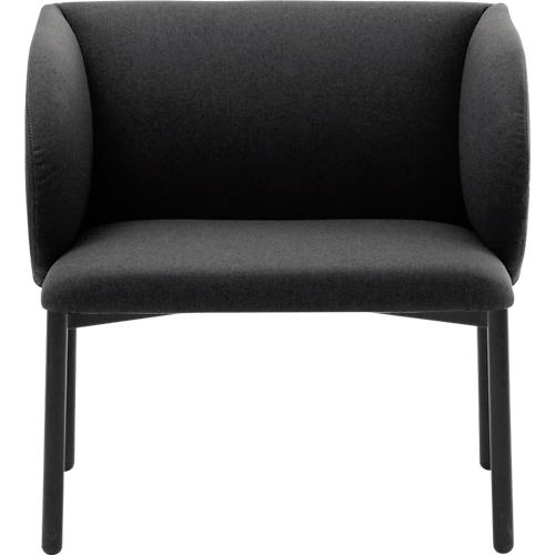 Leyform LIV Empfangssessel, Stahlrohrgestell, Stoffbezug, B 730 x T 620 x H 740 mm, anthrazit melange