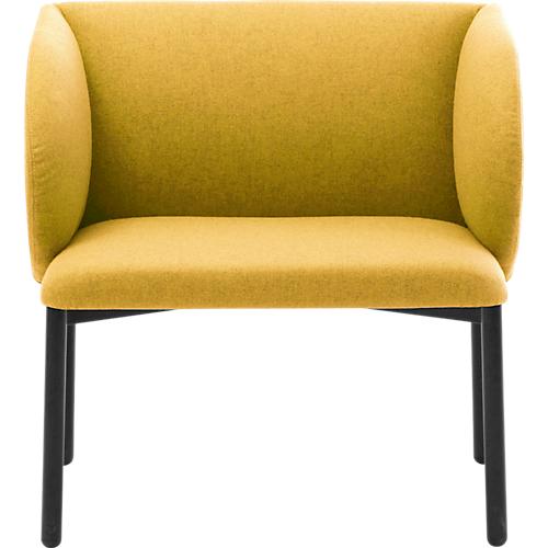 Leyform LIV Empfangssessel, Stahlrohrgestell, Stoffbezug, B 730 x T 620 x H 740 mm, gelb melange