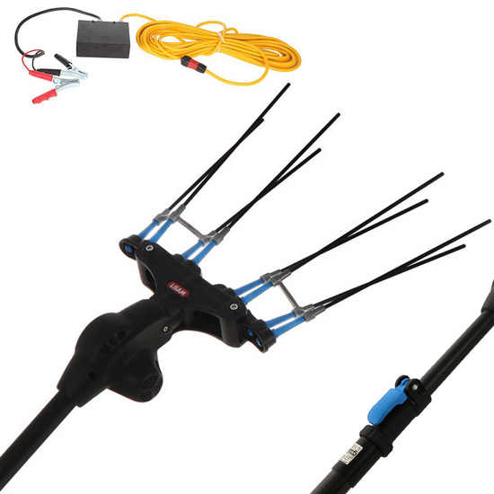 Lisam Thor 36V - Elektrischer Olivenrüttler mit Batterie - Mit 8 Carbonzinken - Teleskopschaft - 250-350 cm