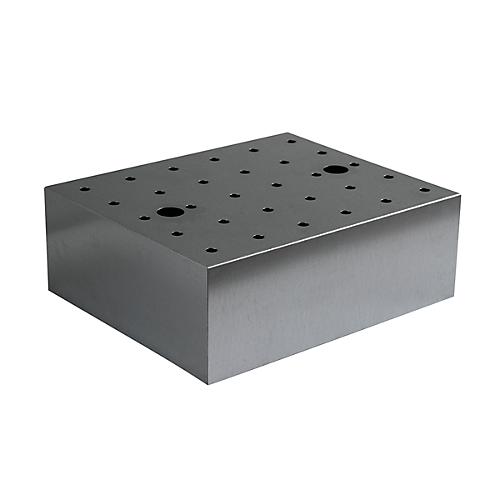 Lochblecheinsatz Q30 für CEMO Kleinauffangwannen aus Stahl, B 450 x T 380 x H 165 mm, Stahl verzinkt
