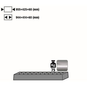 Lochblecheinsatz Standard für asecos Sicherheitsschränke der UB90 und UB30 Serie, Edelstahl 1.4301, B 955 x T 425 x H 60 mm, bis 75 kg Lochblecheinsatz Standard für asecos Sicherheitsschränke der UB90 und UB30 Serie, Edelstahl 1.4301, B 955 x T 425 x H 60 mm, bis 75 kg