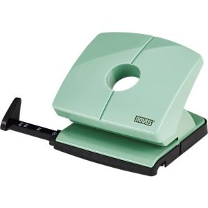 Locher NOVUS B 220, bis zu 20 Blatt, für A4/A5/A6/B5/B6/US/3×8/Folio, Anschlagschiene, Vollmetall & Kunststoff, mellow-mint
