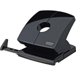 Locher Novus B 230, Vollmetallgerät, Hochglanzoberteil, bis 30 Blatt, schwarz glänzend