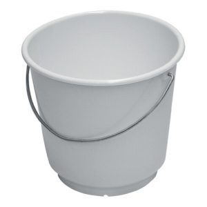 Lockweiler Eimer 15l mit Maßeinteilung, weiß, lebensmittelecht, Polyethylen, Metallbügel