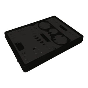 Lockweiler Klappbox L500xB360xH240mm mit 2 Griffen und Flaschenhalter schwarz-grau Lockweiler Klappbox L500xB360xH240mm mit 2 Griffen und Flaschenhalter schwarz-grau