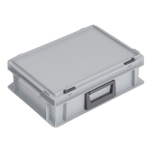 Lockweiler Kunststoffkoffer 10l PP m. 1 Griff L400xB300xH133mm grau stapelbar
