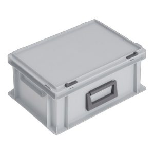 Lockweiler Kunststoffkoffer 14l PP m.1Griff L400xB300xH183mm grau stapelbar Lockweiler Kunststoffkoffer 14l PP m.1Griff L400xB300xH183mm grau stapelbar