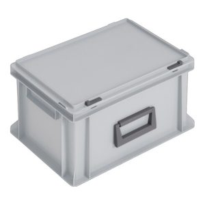 Lockweiler Kunststoffkoffer 20l PP m.1Griff L400xB300xH233mm grau stapelbar Lockweiler Kunststoffkoffer 20l PP m.1Griff L400xB300xH233mm grau stapelbar
