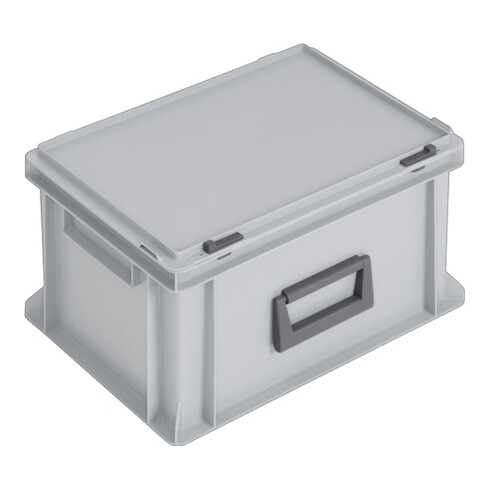 Lockweiler Kunststoffkoffer 20l PP m.1Griff L400xB300xH233mm grau stapelbar
