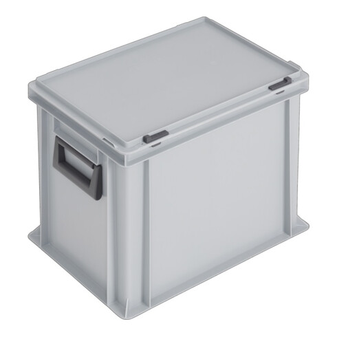 Lockweiler Kunststoffkoffer 31l PP m.2Griffen L400xB300xH333mm grau stapelbar