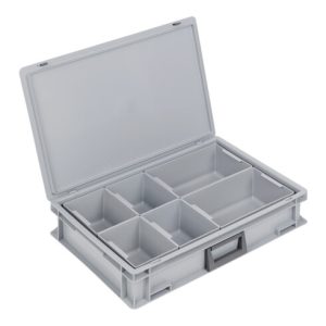 Lockweiler Kunststoffkoffer PP 24l 4 Einsatzkästen L600xB400xH133mm 1Griff Lockweiler Kunststoffkoffer PP 24l 4 Einsatzkästen L600xB400xH133mm 1Griff