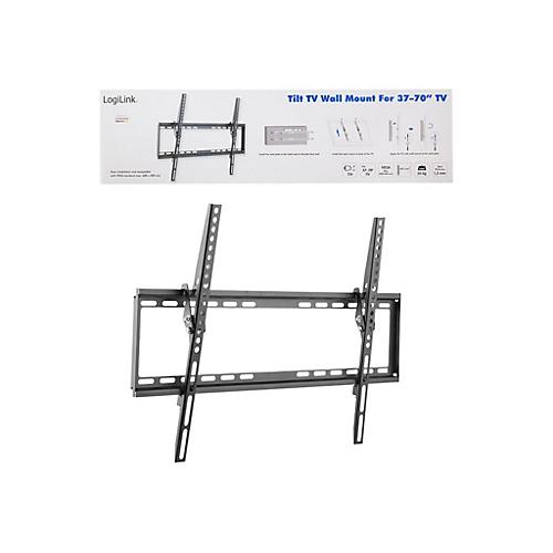 LogiLink - Klammer - für Fernseher und Monitor - kaltgewalzter Stahl - Bildschirmgröße: 94-177.8 cm (37'-70') - Wandmontage