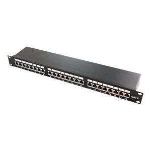 LogiLink – Patch Panel – CAT 6a – STP – RJ-45 X 24 – Schwarz, RAL 9005