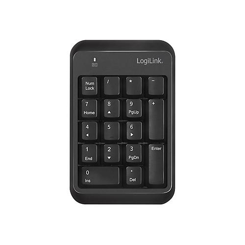 LogiLink - Tastenfeld - kabellos - Bluetooth 5.1 - Schwarz