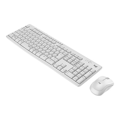 Logitech MK295 Silent - Tastatur-und-Maus-Set - kabellos - 2.4 GHz - Französisch - Off White