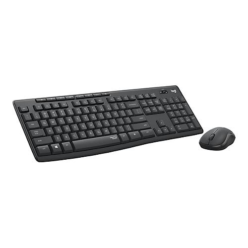 Logitech MK295 Silent - Tastatur-und-Maus-Set - kabellos - 2.4 GHz - Italienisch - Graphite