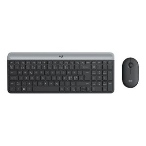 Logitech Slim Wireless Combo MK470 – Tastatur-und-Maus-Set – Nordisch – Graphite Logitech Slim Wireless Combo MK470 – Tastatur-und-Maus-Set – Nordisch – Graphite