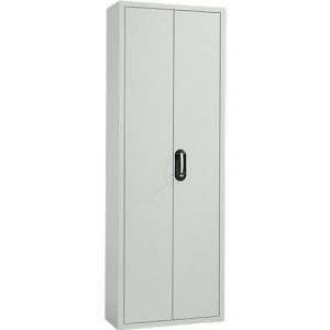 Magazinschrank, 1980 mm hoch, 15 Böden, 82 Kästen, mit Türen, lichtgrau Magazinschrank, 1980 mm hoch, 15 Böden, 82 Kästen, mit Türen, lichtgrau