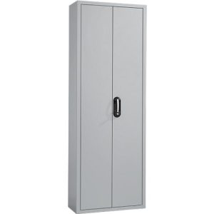 Magazinschrank, 1980 mm hoch, 18 Böden, 114 Kästen, mit Türen, hellsilber Magazinschrank, 1980 mm hoch, 18 Böden, 114 Kästen, mit Türen, hellsilber