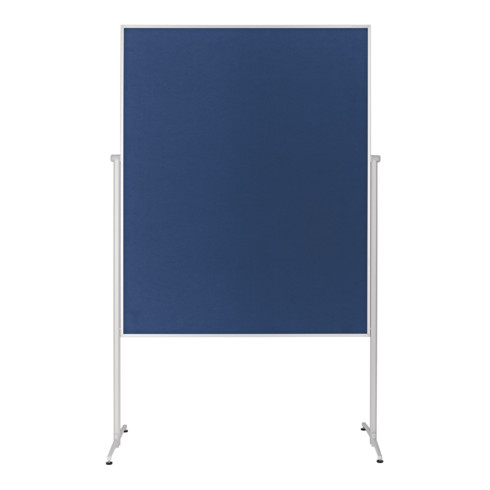 Magnetoplan Design-Moderatorentafel "evolution plus" einteilig, Filz blau, 1200 x 1500 mm