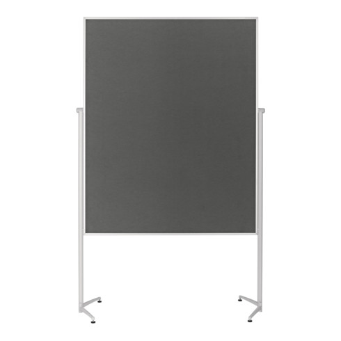Magnetoplan Design-Moderatorentafel "evolution plus" einteilig, Filz grau, 1200 x 1500 mm
