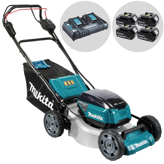 Makita DLM462Z – Akku-Rasenmäher mit Radantrieb – 4×18 V / 5 Ah – 46 cm Schnittbreite