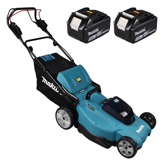 Makita DLM539PT2 - Akku-Rasenmäher - 36V - Schnittbreite 53 cm - 2x 18V 5Ah