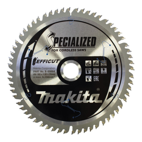Makita EFFICUT Sägeblatt 165x20 mm, 60 Zähne