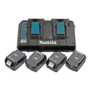 Makita Power Source Kit Li 18V 4x 5Ah Akkus + Doppelladegerät Makita Power Source Kit Li 18V 4x 5Ah Akkus + Doppelladegerät