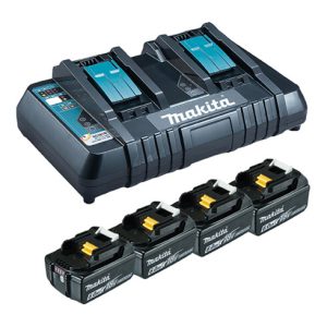 Makita Power Source Kit Li 18V 4x 6Ah Akkus + Doppelladegerät Makita Power Source Kit Li 18V 4x 6Ah Akkus + Doppelladegerät