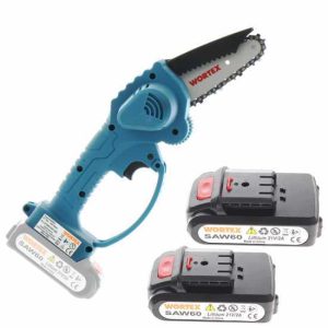 Manuelle Akku-Astkettensäge WORTEX SAW 60 – mit 2 Akkus und Ladegerät Manuelle Akku-Astkettensäge WORTEX SAW 60 – mit 2 Akkus und Ladegerät