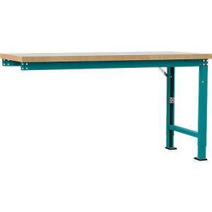 Manuflex Anbauwerkbank Profi Spezial, Tischplatte Kunststoff, 1750 x 700 mm, wasserblau Manuflex Anbauwerkbank Profi Spezial, Tischplatte Kunststoff, 1750 x 700 mm, wasserblau