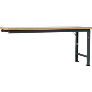 Manuflex Anbauwerkbank Profi Spezial, Tischplatte Kunststoff, 2000 x 700 mm, anthrazit Manuflex Anbauwerkbank Profi Spezial, Tischplatte Kunststoff, 2000 x 700 mm, anthrazit