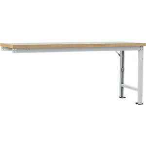 Manuflex Anbauwerkbank Profi Spezial, Tischplatte Kunststoff, 2000 x 700 mm, lichtgrau Manuflex Anbauwerkbank Profi Spezial, Tischplatte Kunststoff, 2000 x 700 mm, lichtgrau