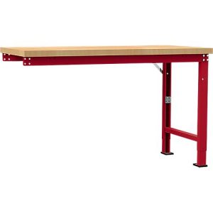 Manuflex Anbauwerkbank Profi Spezial, Tischplatte Multiplex, 1500 x 700 mm, rubinrot Manuflex Anbauwerkbank Profi Spezial, Tischplatte Multiplex, 1500 x 700 mm, rubinrot