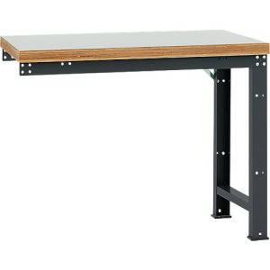 Manuflex Anbauwerkbank Profi Standard, Tischplatte Kunststoff, 1250 x 700 mm, anthrazit Manuflex Anbauwerkbank Profi Standard, Tischplatte Kunststoff, 1250 x 700 mm, anthrazit