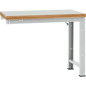 Manuflex Anbauwerkbank Profi Standard, Tischplatte Kunststoff, 1250 x 700 mm, lichtgrau Manuflex Anbauwerkbank Profi Standard, Tischplatte Kunststoff, 1250 x 700 mm, lichtgrau