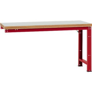 Manuflex Anbauwerkbank Profi Standard, Tischplatte Kunststoff, 1750 x 700 mm, rubinrot Manuflex Anbauwerkbank Profi Standard, Tischplatte Kunststoff, 1750 x 700 mm, rubinrot