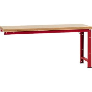 Manuflex Anbauwerkbank Profi Standard, Tischplatte Multiplex, 2000 x 700 mm, rubinrot Manuflex Anbauwerkbank Profi Standard, Tischplatte Multiplex, 2000 x 700 mm, rubinrot