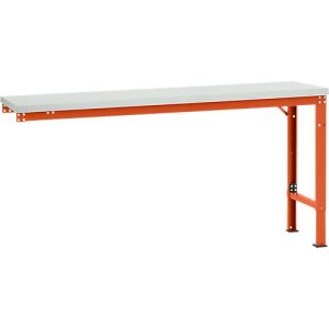 Manuflex Ansatztisch UNIVERSAL Spezial, 1750 x 800 mm, Kunststoff lichtgrau, rotorange Manuflex Ansatztisch UNIVERSAL Spezial, 1750 x 800 mm, Kunststoff lichtgrau, rotorange